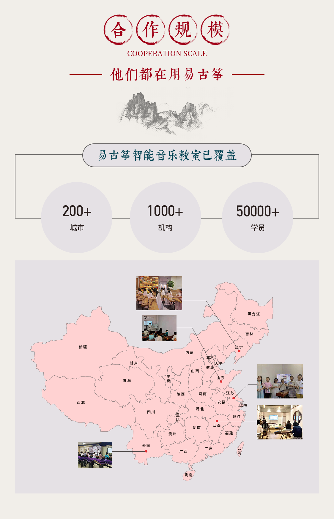 易古筝合作规模地图